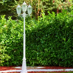 Applique Murale D'Exterieur Led Lutec Focus Blanc, 3 Lumieres