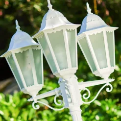 Applique Murale D'Exterieur Led Lutec Focus Blanc, 3 Lumieres
