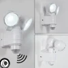 Applique Murale D'Exterieur Anyarhwi Led Blanc, 2 Lumieres, Detecteur De Mouvement