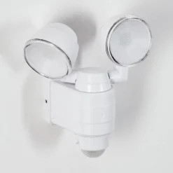 Applique Murale D'Exterieur Anyarhwi Led Blanc, 2 Lumieres, Detecteur De Mouvement
