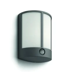 Applique Murale D'Exterieur Philips Stock Led Anthracite, 1 Lumiere, Detecteur De Mouvement