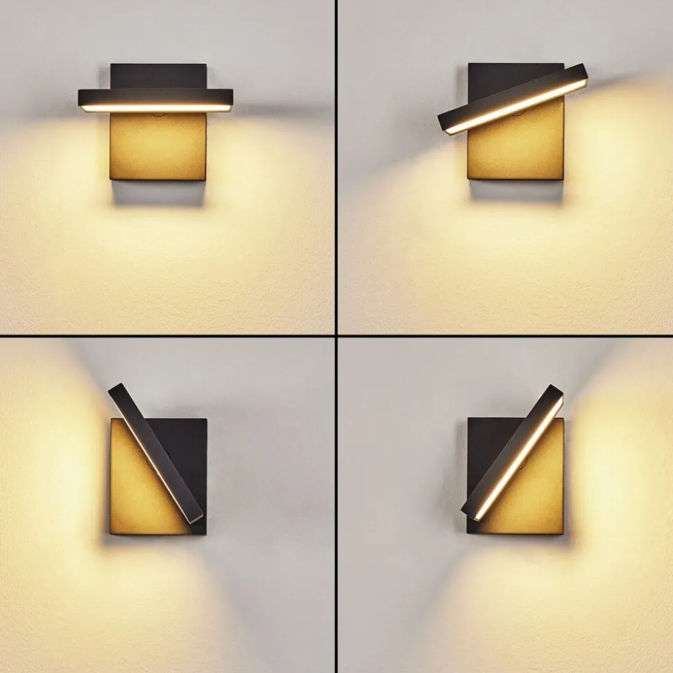 Applique Murale D'Exterieur Lyckan Led Noir, 1 Lumiere