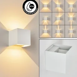 Applique Murale D'Exterieurtamarin Led Blanc, 2 Lumieres