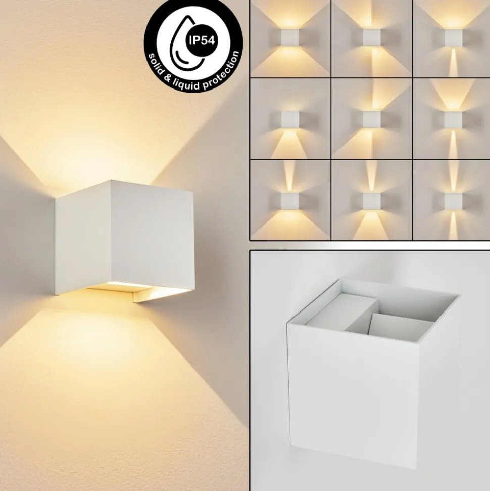 Applique Murale D'Exterieurtamarin Led Blanc, 2 Lumieres
