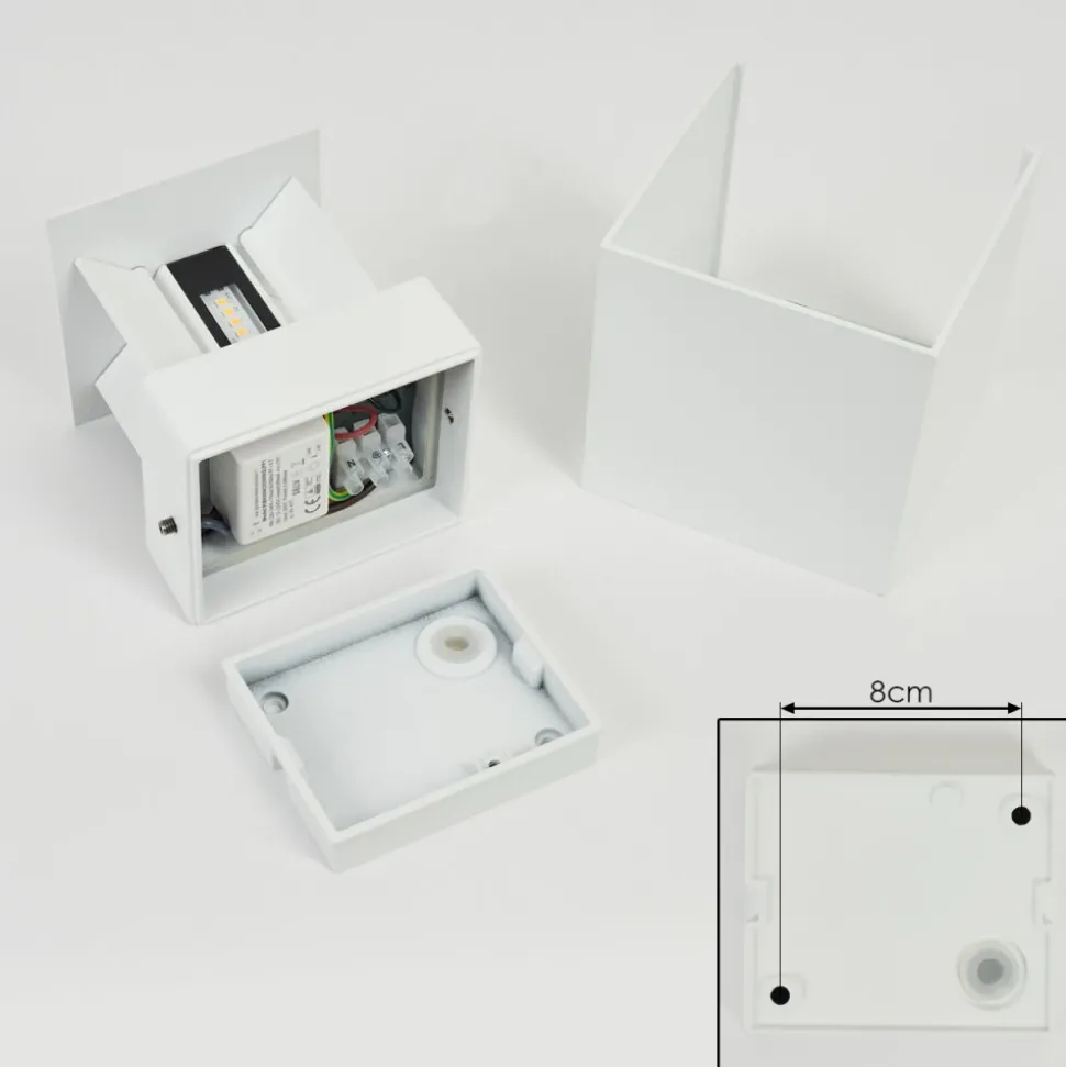 Applique Murale D'Exterieurtamarin Led Blanc, 2 Lumieres