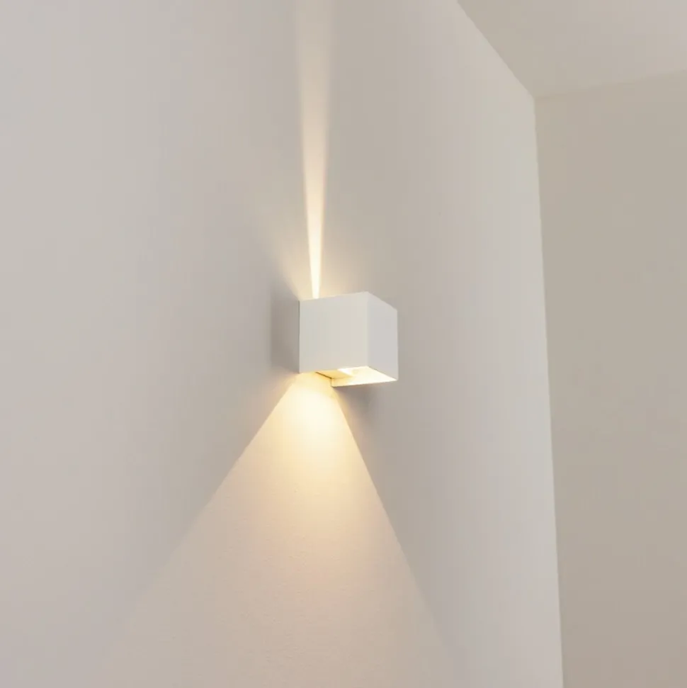 Applique Murale D'Exterieurtamarin Led Blanc, 2 Lumieres