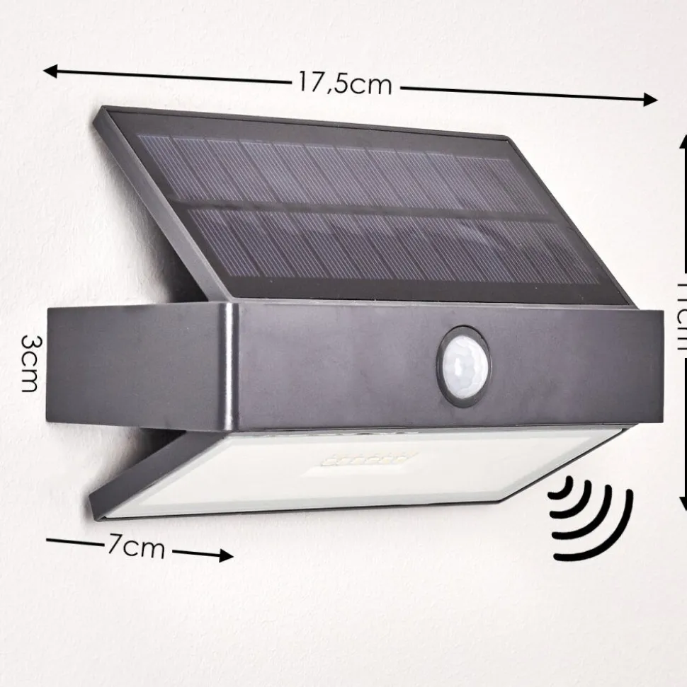 Applique Murale D'Exterieur Wiborg Led Anthracite, 1 Lumiere, Detecteur De Mouvement