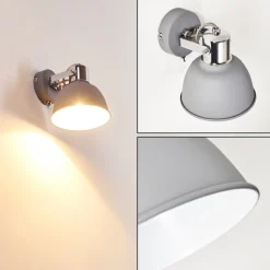 Applique Murale Dompierre Gris, Blanc, 1 Lumiere