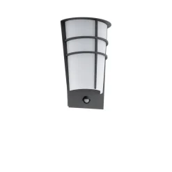 Applique Murale Eglo Breganzo 1 Led Anthracite, 2 Lumieres, Detecteur De Mouvement