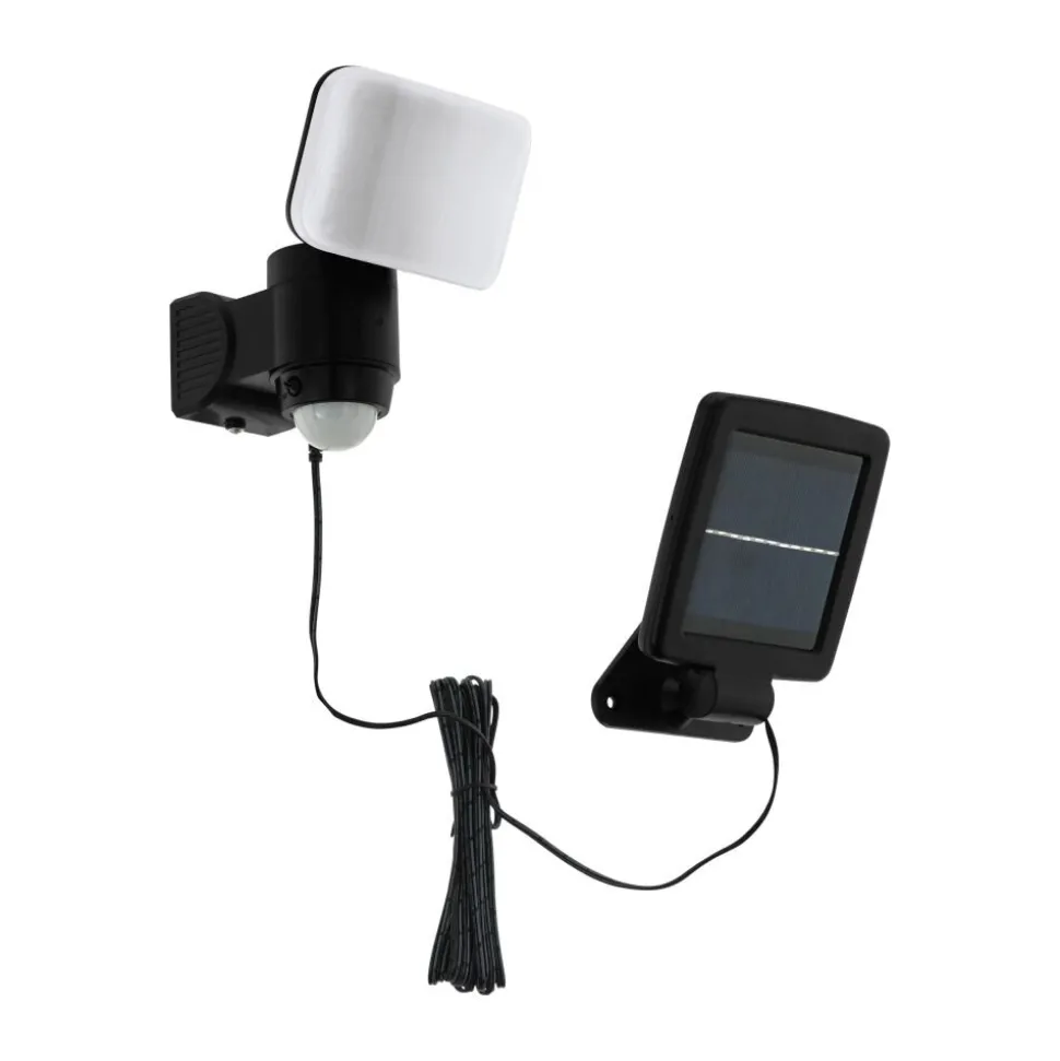 Applique Murale Eglo Casabas Led Noir, 1 Lumiere, Detecteur De Mouvement