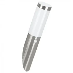 Applique Murale Eglo Helsinki Acier Inoxydable, Detecteur De Mouvement