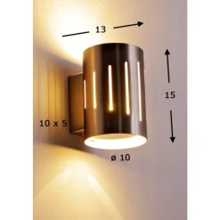 Applique Murale Eglo Madras 1 Chrome, Acier Inoxydable, Nickel Mat, 1 Lumiere