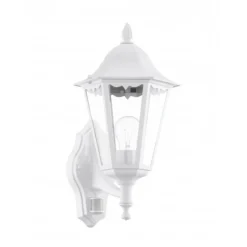 Applique Murale Eglo Navedo Blanc, Detecteur De Mouvement
