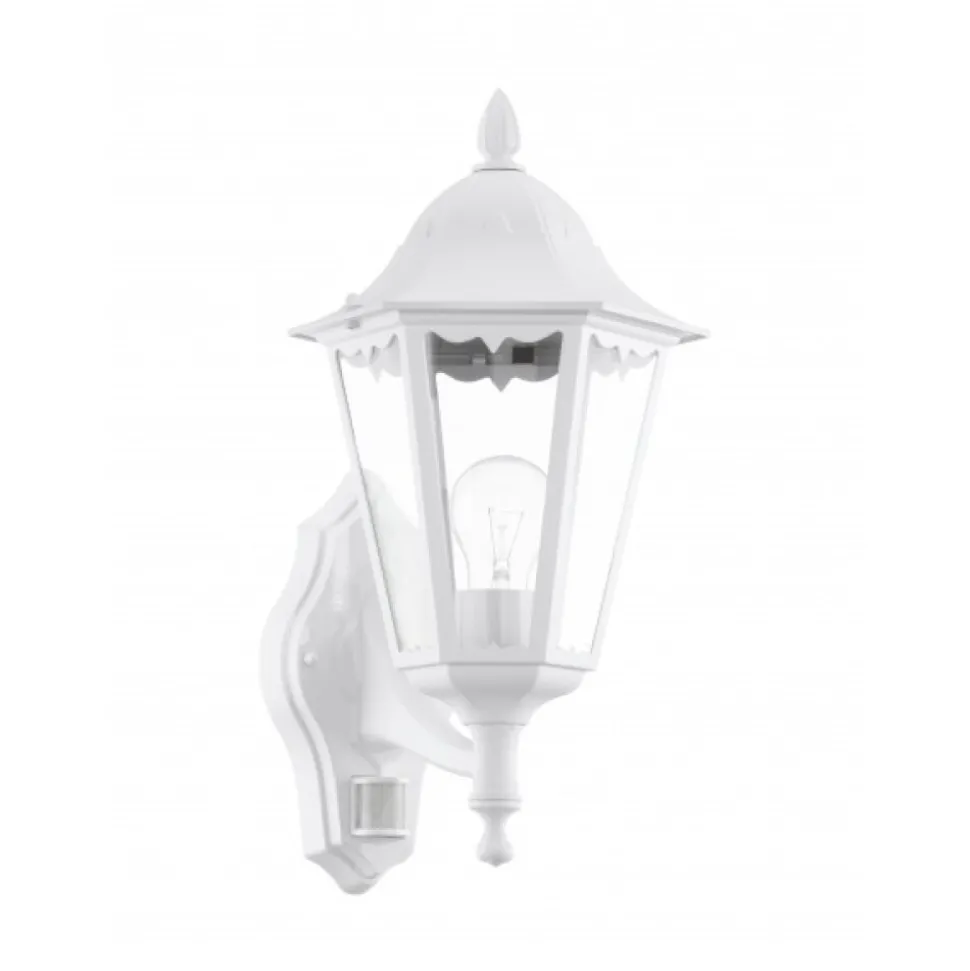 Applique Murale Eglo Navedo Blanc, Detecteur De Mouvement