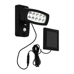 Applique Murale Eglo Palizzi Led Noir, 1 Lumiere, Detecteur De Mouvement