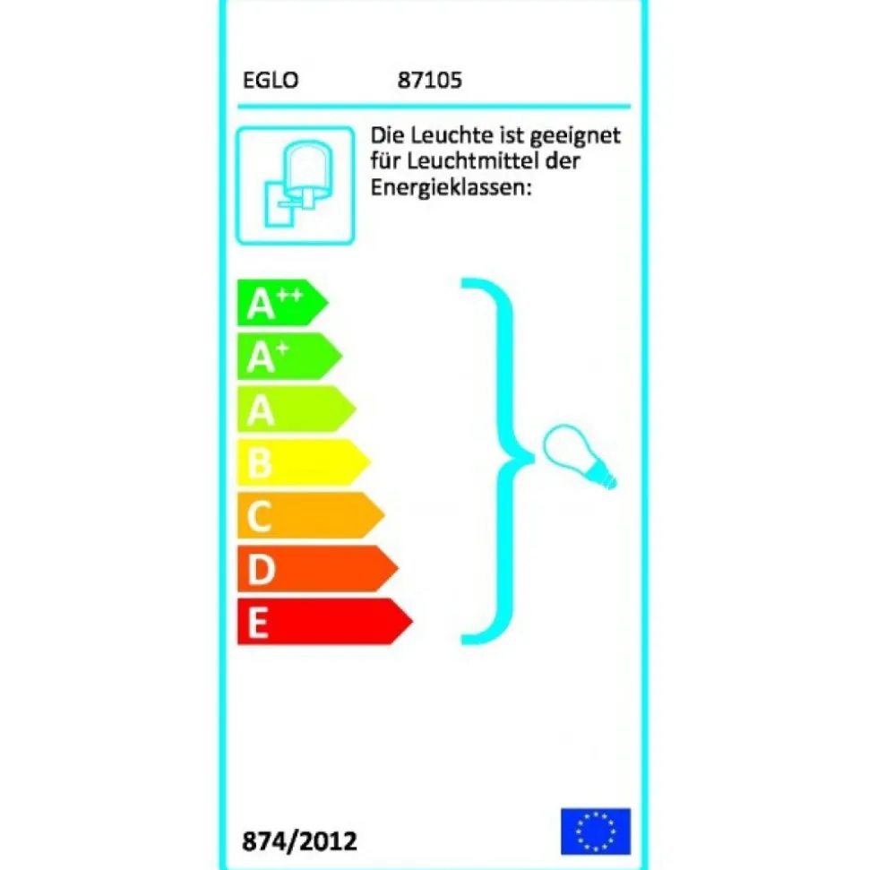 Applique Murale Eglo Sidney Acier Inoxydable, Detecteur De Mouvement