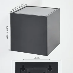 Applique Murale Exterieure Solaire Lapeer Led Noir, 1 Lumiere