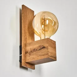 Applique Murale Heimola Brun, Couleur Bois, 1 Lumiere