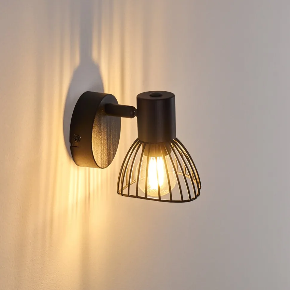 Applique Murale Holbol Noir, 1 Lumiere