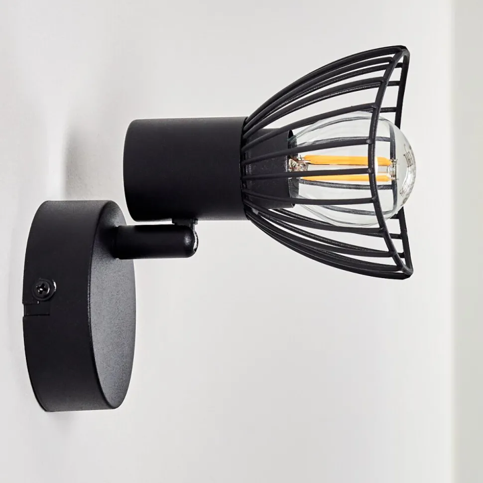 Applique Murale Holbol Noir, 1 Lumiere