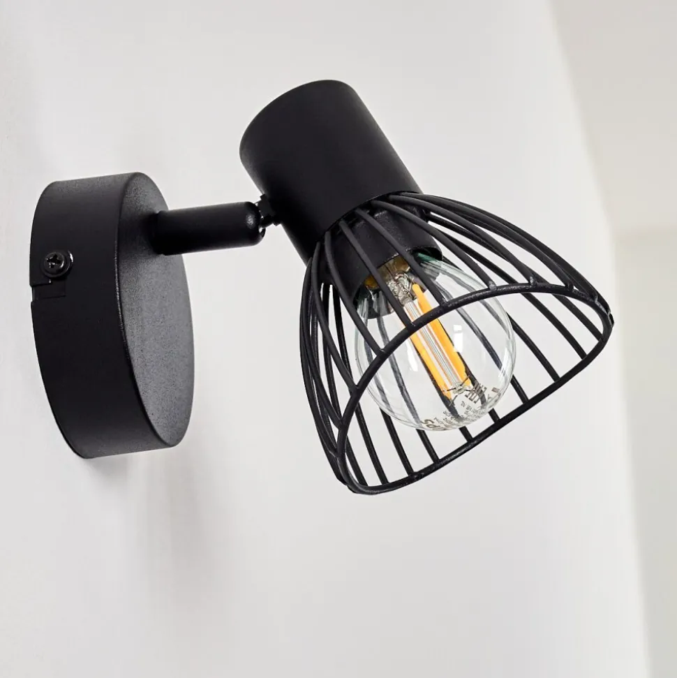 Applique Murale Holbol Noir, 1 Lumiere