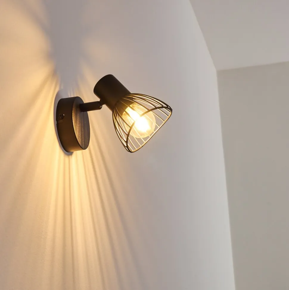 Applique Murale Holbol Noir, 1 Lumiere