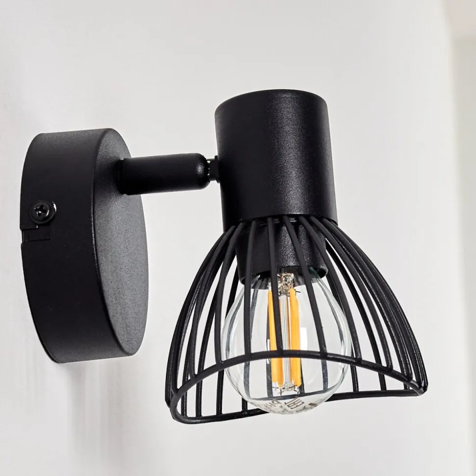 Applique Murale Holbol Noir, 1 Lumiere