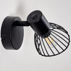 Applique Murale Holbol Noir, 1 Lumiere