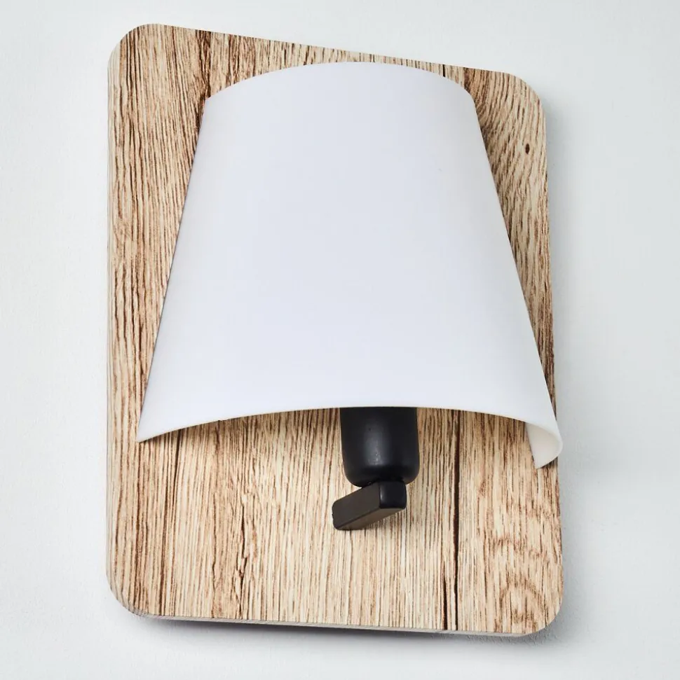 Applique Murale Huddinge Bois Clair, 1 Lumiere