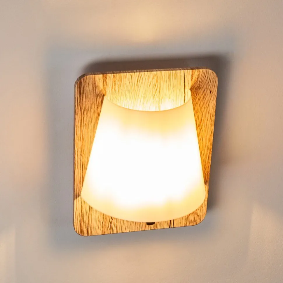 Applique Murale Huddinge Bois Clair, 1 Lumiere