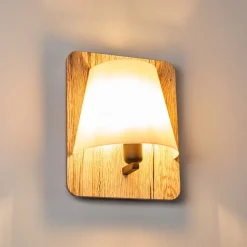 Applique Murale Huddinge Bois Clair, 1 Lumiere