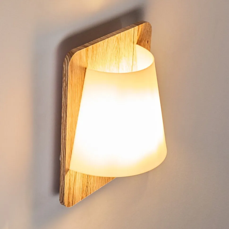 Applique Murale Huddinge Bois Clair, 1 Lumiere