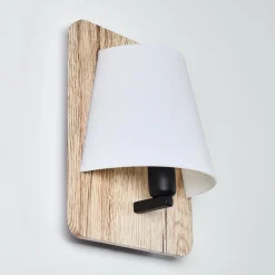 Applique Murale Huddinge Bois Clair, 1 Lumiere