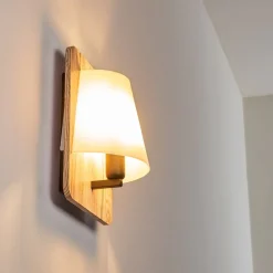 Applique Murale Huddinge Bois Clair, 1 Lumiere