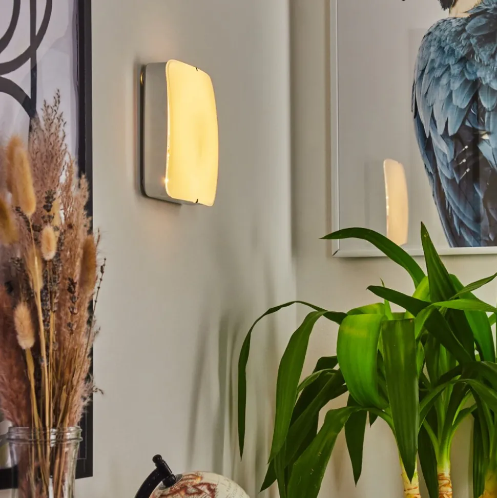 Applique Murale Hutton Led Nickel Mat, 1 Lumiere