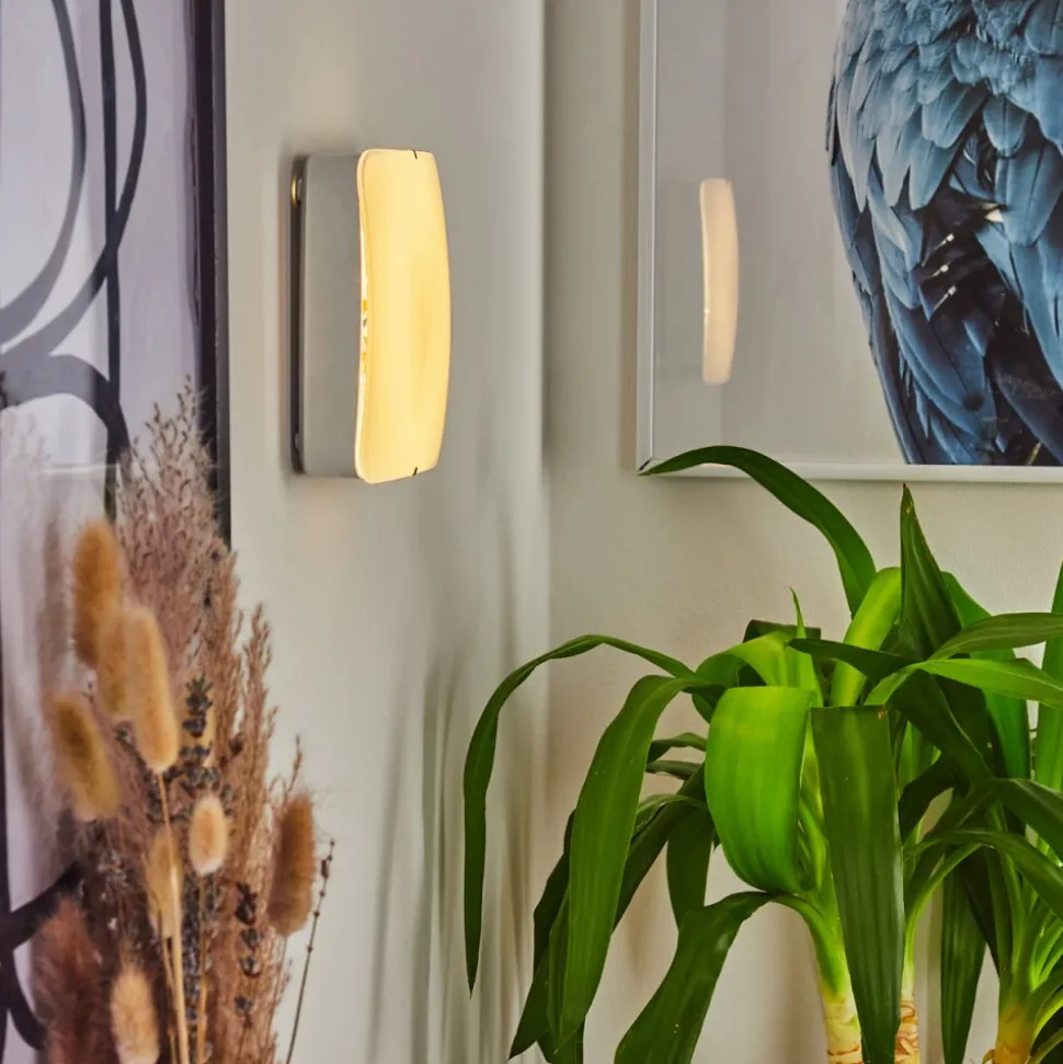 Applique Murale Hutton Led Nickel Mat, 1 Lumiere