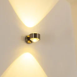Applique Murale Indore Led Nickel Mat, 2 Lumieres