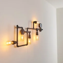 Applique Murale Kolyma Noir Dore, 5 Lumieres