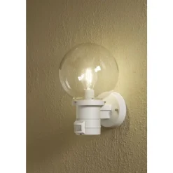 Applique Murale Konstsmide Nemi Blanc, 1 Lumiere, Detecteur De Mouvement