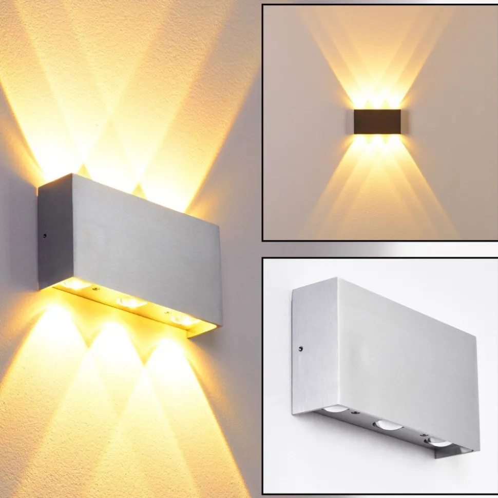 Applique Murale Lente Led Aluminium, 6 Lumieres