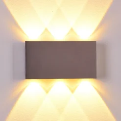 Applique Murale Lente Led Aluminium, 6 Lumieres