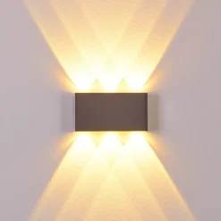 Applique Murale Lente Led Aluminium, 6 Lumieres
