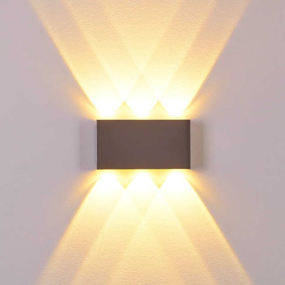 Applique Murale Lente Led Aluminium, 6 Lumieres