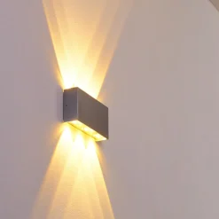 Applique Murale Lente Led Aluminium, 6 Lumieres