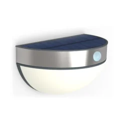 Applique Murale Lutec Brick Led Acier Inoxydable, 1 Lumiere, Detecteur De Mouvement