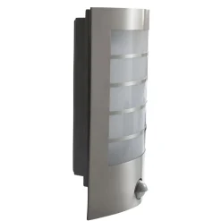 Applique Murale Lutec Slim Led Acier Inoxydable, 1 Lumiere, Detecteur De Mouvement