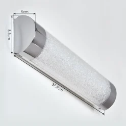 Applique Murale Macaje Led Chrome, Transparent, 1 Lumiere