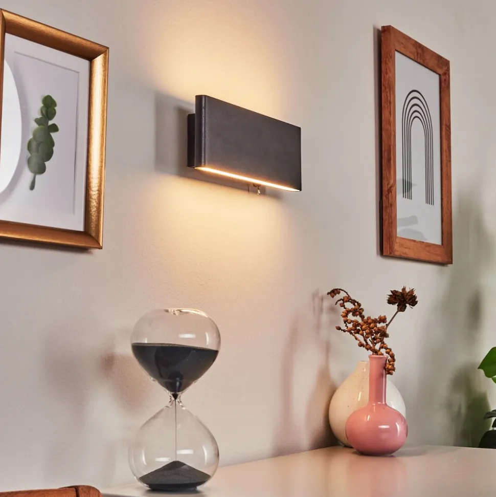 Applique Murale Mosambik Led Noir, Blanc, 1 Lumiere