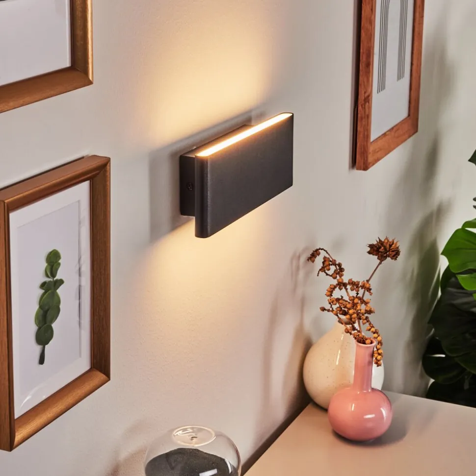 Applique Murale Mosambik Led Noir, Blanc, 1 Lumiere
