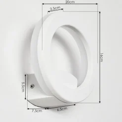 Applique Murale Nevis Led Blanc, 1 Lumiere